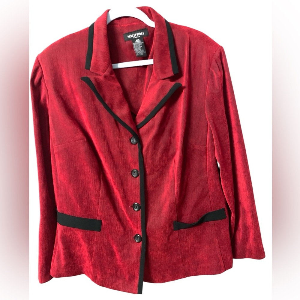 Vintage Perceptions Women size 18 it is closer to maroon velour jacket